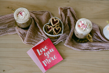 Valentines card with sweets