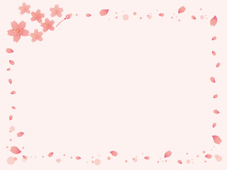 桜　フレーム　 枠　背景素材