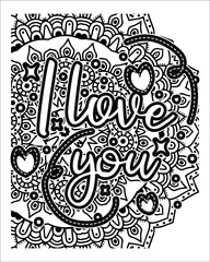 Motivational quotes lettering coloring page, inspirational quotes coloring book page