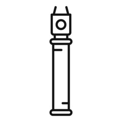 Taser stun icon outline vector. Police gun