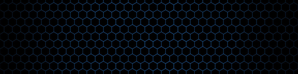 Honey or honeycomb in dark blue for technology background textured. billboard backdrop or background.