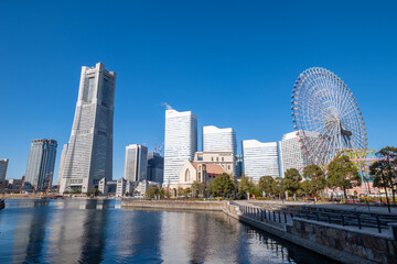 Naklejka premium 神奈川県横浜市のみなとみらい21