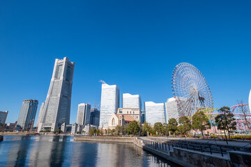 Naklejka premium 神奈川県横浜市のみなとみらい21