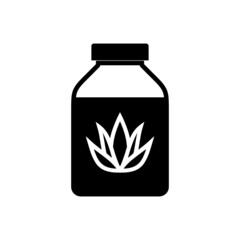 Bottle aloe vera icon isolated on white background