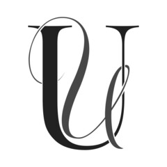 uu, uu, monogram logo. Calligraphic signature icon. Wedding Logo Monogram. modern monogram symbol. Couples logo for wedding