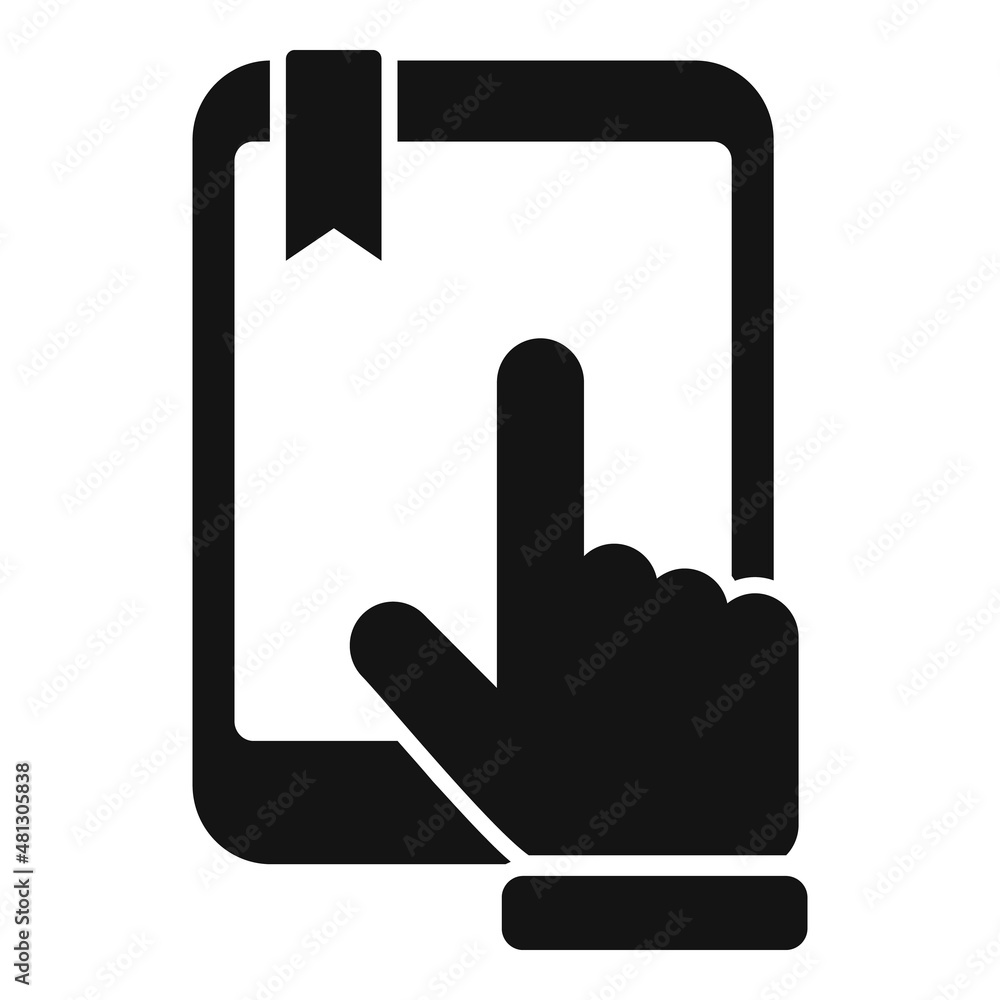 Aufkleber touch online training icon simple vector. web course