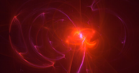 3D rendering abstract multicolor technology fractal light background