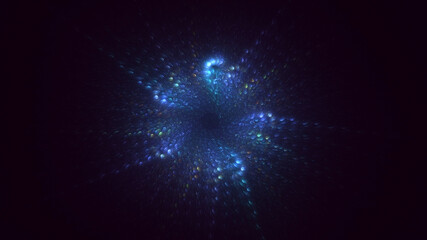 3D rendering abstract round light background