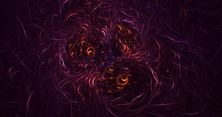 3D rendering abstract colorful fractal light background