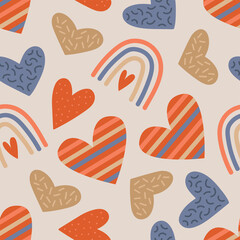 Valentine's Day seamless vector pattern.