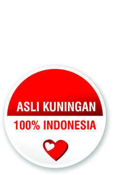 100% I love Indonesia emblem as an icon