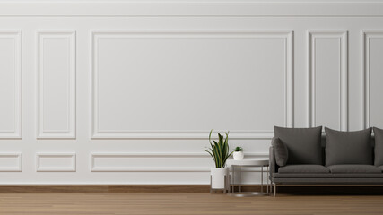 Classic contemporary living room interior design with modern decoration