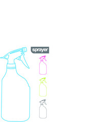 Sprayer vector simple and color