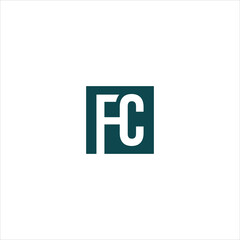 letter f c logo vector creative template