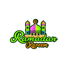 Colorful ramadan logo 