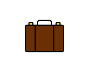 Briefcase line icon. Vector symbol in trendy flat style on white background. Office sing for design.
