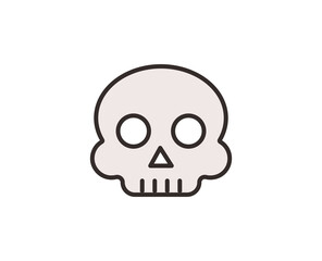 Skull line icon. High quality outline symbol for web design or mobile app. Thin line sign for design logo. Color outline pictogram on white background