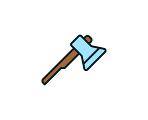 Axe line icon. Vector symbol in trendy flat style on white background. Travel sing for design.