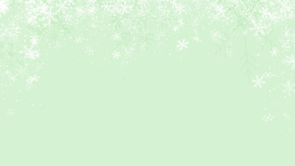 Simple and fluffy snowflake background from above