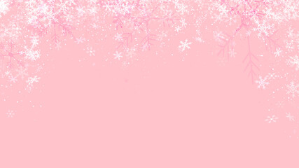 Simple and fluffy snowflake background from above