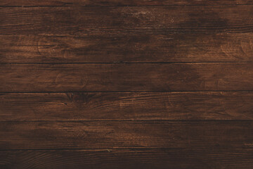 Fototapeta premium Vintage brown wood background texture. Old painted wood wall