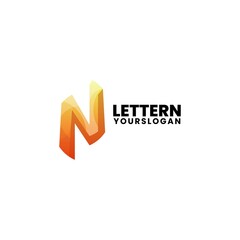 colorful letter n logo design