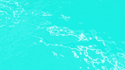 Turquoise water with white highlights. Turquoise liquid background. The wavy surface of the water.
