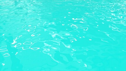 Turquoise water with white highlights. Turquoise liquid background. Wavy surface.

