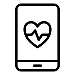 medical app line icon