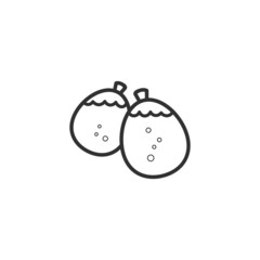 Water balloon icon. Children playing water balloons. Stock vector illustration isolated on white background.