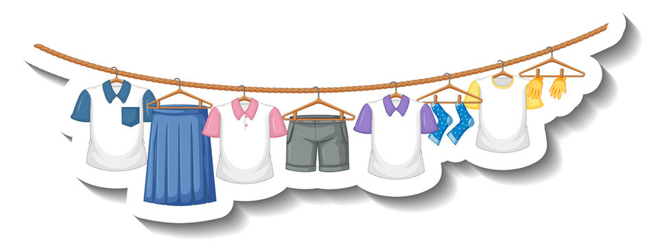 clothes on hanger clipart