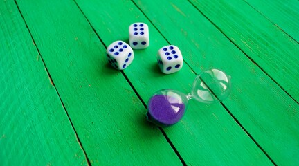 dice on green