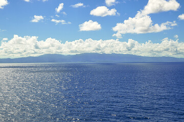 Beautiful view of San Juan, Puerto Rico island from Cruise ship image background 