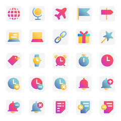 Gradient color icons for universal web & mobile.