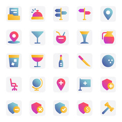 Gradient color icons for universal web & mobile.