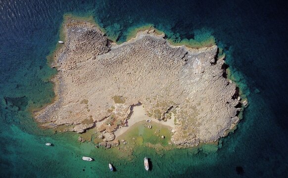 Greek Island top down view