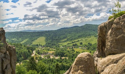 The rock complex of Tustan in Ukraine