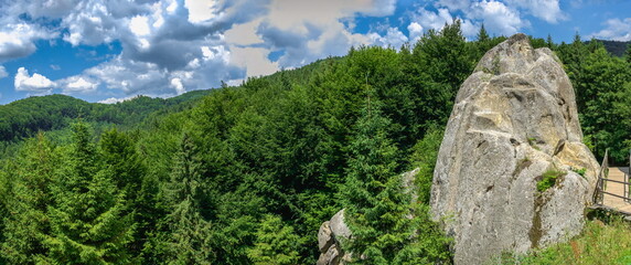 The rock complex of Tustan in Ukraine