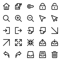 Outline icons for universal web & mobile.