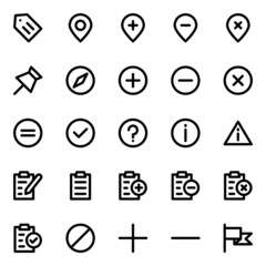 Outline icons for universal web & mobile.