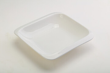 White proclean plate for serving