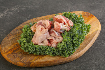 Raw chicken stomach for cooking