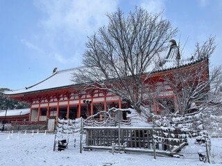 Snowing at Kyoto