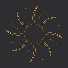 minimalism point symbols. to design an astrologer's blog or tarot cards