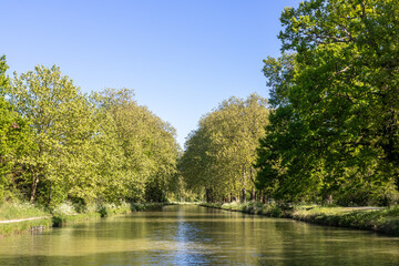Fototapeta na wymiar Le Canal du Midi près de Carcassonne - Aude
