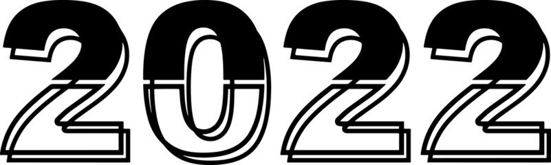 2022. Year 2022. Calendar. New Year. Vector.