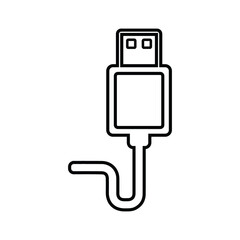 Adapter, cable, usb line icon. Outline vector.