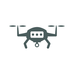 Air, drone, smart technology icon. Gray vector graphics.