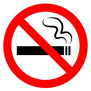 No smoking sign. Stop cigarette symbol. Vector