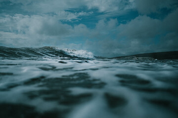 waves crashing on beach, dark, winter waves 